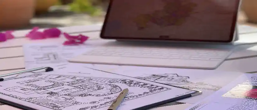 Table de travail pour un paysagiste